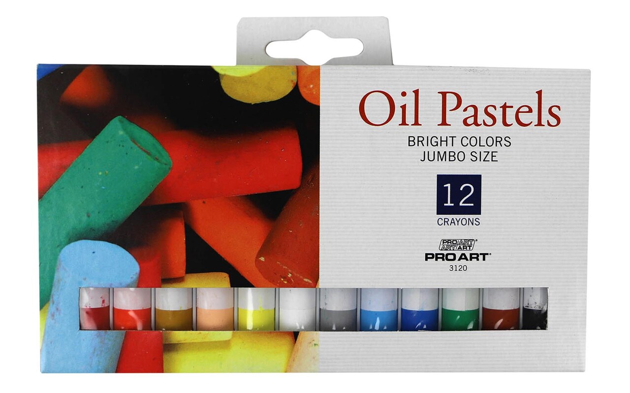 Pro Art Oil Pastels Jumbo 12pc Bright Color